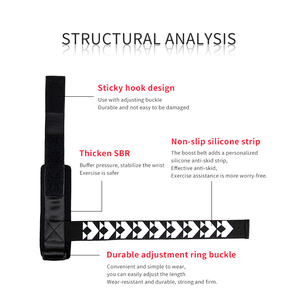 Comfortable Anti-slip Gym Lifting Straps Fitness Training-Durable Adjustable Wrist <b>Wraps</b> - Product Image 3