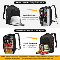 Sac à dos pour ordinateur portable LOVEVOOK pour hommes, grande capacité, pour le collège, les affaires, résistant à l'eau, antivol, sac à dos de travail, logo personnalisé approuvé
