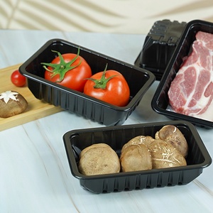 Nhà Máy 1813 hình chữ nhật tươi Thịt đóng gói container vỉ chân không hình thành nhựa bao bì thực phẩm khay với pad thấm - Product Image 3