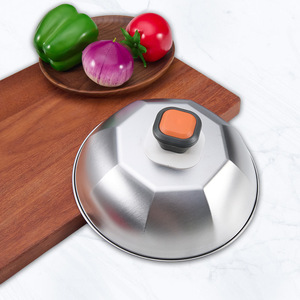 Dôme de cuisson en acier inoxydable de 9 pouces pour faire fondre le fromage, avec poignée résistante à la chaleur, pour gril, plaque de cuisson et couvercles plats - Product Image 1