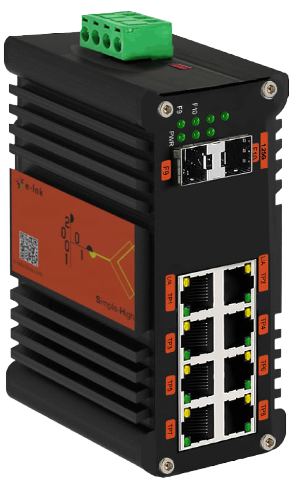 Industrial L2+ 8-Port 10/100/1000T + 2-Port 1000X SFP Managed Ethernet Switch IP40 Aluminum Case
