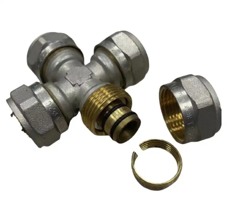 Brass Pex Al Pex Male Female Reduced Equal Straight Union Elbow Double Wall Plated Cross Tee compression fittings