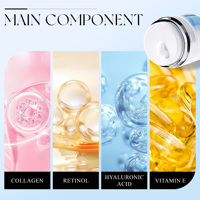 Meilleure Crème Multifonctionnelle au Collagène, Rétinol et Vitamine E pour le Visage, Blanchissante, Raffermissante et Anti-rides, Emballage en Pot Personnalisé pour Peau Claire
