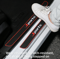 Bande de protection universelle pour seuil de porte de voiture, autocollant anti-rayures et anti-collision pour bord de porte, décoration de pédale modifiée