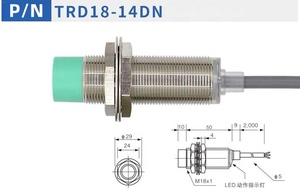Aotoro <span class=keywords><strong>Sensor</strong></span> de Proximidad Inductivo a Prueba de Agua, Distancia de Detección de 14mm, NPN, Normalmente Abierto, Automatización Industrial, 1 Unidad, 2 Unidades - Product Image 5