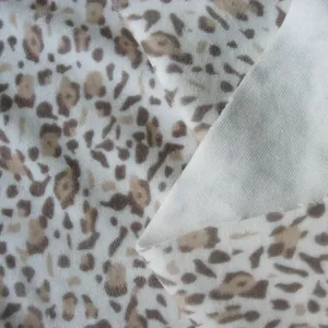 Tecido de veludo para casaco esportivo, tecido de veludo original para malha cheetah animal de algodão veludo com estampa de oncinha reativa cvc veludo