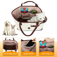 Sac de transport pour animaux de compagnie imperméable de qualité supérieure personnalisé avec plusieurs poches, sac à main portable pour petit chien pour Lardy