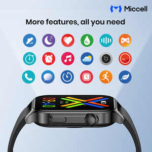 Montre connectée Miccell 1.85 TFT, prend en charge la surveillance de la fréquence cardiaque et de l'oxygène sanguin, appels, étanche IP68 - Product Image 3