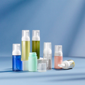 Bouteille pompe moussante en plastique PET 120 ml (4 oz) avec logo personnalisé, pour savon pour les mains, nettoyant visage, soins personnels, cosmétiques, avec bouchon - Product Image 1