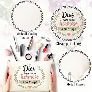 Cadeaux idéaux pour maman, filles, amies, pour les voyages, les anniversaires, sac cadeau pour femmes, citation inspirante sur la foi, trousse de maquillage - Product Image 4