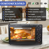 Cuisson Four Électrique Cuisine 48L Four Électrique Grande Capacité Vente Maison Pizza Four À Pain