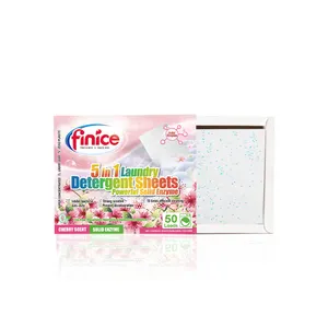 Finice Plant Enzyme Nano Super Concentrated Rich Formula Supert Clean Clothes Laundry Detergent Sheets