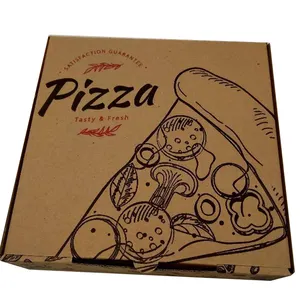 Caja para pizza de diseño personalizado, cajas corrugadas desechables para llevar, embalaje para pizza, venta al por mayor