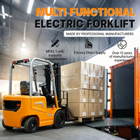 Chariot élévateur électrique contrepoids de 2,5 tonnes avec pneus pleins pour le transport de marchandises en usine, certifié CE