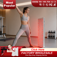 Panneau de luminothérapie rouge ILUXRED avec base à roulettes, appareil infrarouge pour tout le corps, utilisation à domicile ou en salle de sport