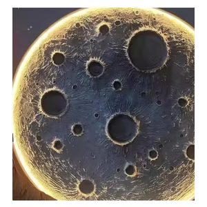 Lámpara de Pared con Forma de Luna, Modelo Cráter de Meteorito, Luz de Jardín para Patio de Villa, Lámpara de Pared Tridimensional con Forma de Luna, Decoración - Product Image 1