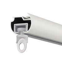 Rail de rideau en métal Junpai, silencieux, en aluminium, minimaliste, Rome Rod, écologique, durable, glisse fluide, longueur personnalisable 5,8/6,7 m