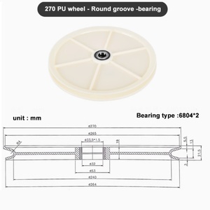 อะไหล่มาตรฐาน D270 สำหรับงานดึงลวด สายพานกลม PU พร้อมรอก OEM - Product Image 5