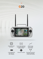 Nouvelle station terrestre portable Skydroid G20 pour drone, portée 30 km, écran tactile 7 pouces, télécommande Android 13