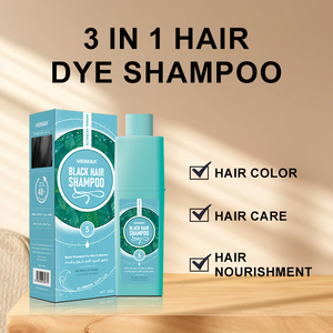 OEM Wholesale <strong>Premium</strong> Grade Black Hair Color <strong>Shampoo</strong>-Long-Lasting Deep Black Formula for Effective Gray Coverage Men Women - Product Image 3