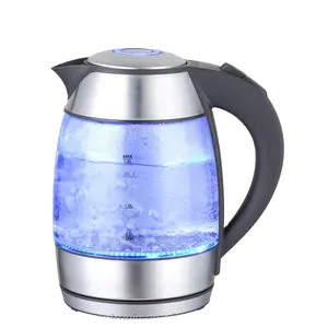 Antronic 2200w 1.7L electric glass kettle with concealed stainless steel heating element GS/CE approval