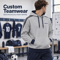 Hoodie Tim Klasik Kustom, Hoodie Tim, Sweatshirt Latihan Klub Olahraga, Pakaian Tim OEM