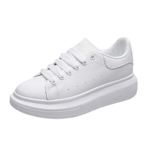 2026 New Niche Light Luxury Classic White Couple Shoes Chunky Platform Height Increasing Breathable <b>Skateboard</b> Shoes - Product Image 5