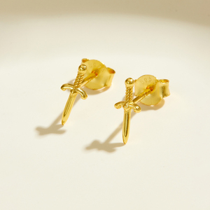 FUAMAY 2025 S925 <span class=keywords><strong>argento</strong></span> placcato oro 18K spada <span class=keywords><strong>orecchini</strong></span> <span class=keywords><strong>orecchini</strong></span> stile Punk per donna - Product Image 3