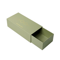Boîte à lunettes de luxe rigide à tiroir coulissant, personnalisable avec logo imprimé, pour lunettes de soleil et de vue