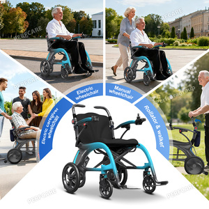 2025 Trendi Yaşlı Hareketlilik Karbon Elektrikli Tekerlekli Sandalye 150kg Taşıma Kapasiteli 3'ü 1 Arada Hafif Mobilite Scooter'ı Yürüteç Güçlü Tekerlekli Sandalye - Product Image 3