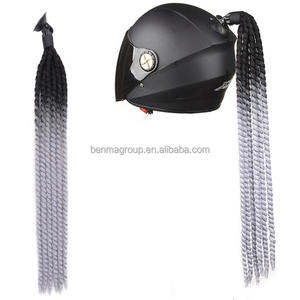 2021 nuevos accesorios de la motocicleta casco trenzas mujer trenzas peluca para Moto <span class=keywords><strong>Cascos</strong></span> giro doble cola de caballo - Product Image 5