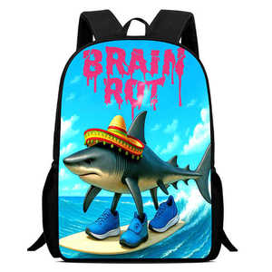 Новый школьный рюкзак с принтом «Мозговой шляхет», мультяшный рюкзак «Шань-хай-цзинь», легкий полиэстеровый рюкзак на два плеча, складной - Product Image 6