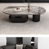Tables basses pour salon : modernes, minimalistes, haut de gamme et de luxe léger, avec plateau en pierre frittée