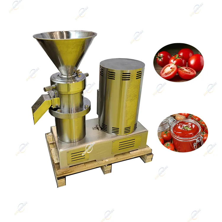 Máquina comercial de fazer purê de tomate e gengibre com molho de cebola e alho ketchup pasta de pimenta