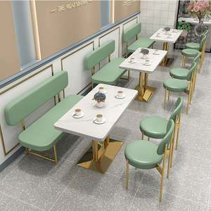 Mesas y sillas de hierro para cafetería, muebles de diseño a prueba de agua, para interior de restaurante, venta al por mayor, baratos, nuevo diseño - Product Image 5