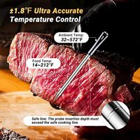 Termómetro Digital Inalámbrico Inteligente SEB con Doble Sonda, Bluetooth y WiFi, Monitoreo Remoto, Accesorios para Parrilla de Barbacoa
