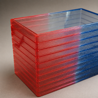 Étagère de présentation anti-poussière en TPU, transparente et claire, disponible en plusieurs couleurs.