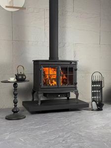 Poêle à <span class=keywords><strong>bois</strong></span> en <span class=keywords><strong>fonte</strong></span> PANSEE, design traditionnel, chauffage et décoration, installation autonome, garantie 5 ans, modèle LS710 - Product Image 2