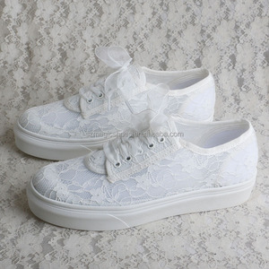Zapatos planos de <span class=keywords><strong>boda</strong></span> <span class=keywords><strong>para</strong></span> novia, calzado blanco <span class=keywords><strong>para</strong></span> correr - Product Image 1