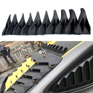 Aileron de toit universel pour voiture, style aileron de requin, lot de 10 pièces, noir, forme d'aile, style griffe d'aigle, ajustement universel - Product Image 4