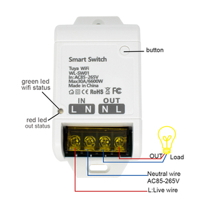 Módulo de relé Wifi 30A 85-250V 220V interruptor inteligente 20A controlador RF Smart Life Tuya <span class=keywords><strong>Control</strong></span> remoto Alexa Google Home Automation - Product Image 3