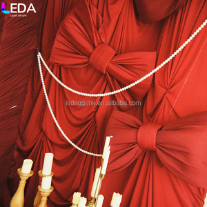 LEDA Wedding Decor Custom Size Stylish Classic <b>Red</b> Fabric <b>Bow</b> For Event Backdrop - Product Image 3