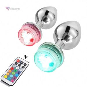 lmpara de culo colorido dilatacin anal metal juguetes sexuales luz hasta  tope led anal plug para hombres o mujeres anal-plug