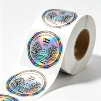 Autocollants personnalisés en vinyle holographique de haute qualité, imperméables, résistants à l'huile et aux UV, logo personnalisé pour l'emballage alimentaire