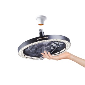 Ventilador de Techo LED con Luz, Cabezal Móvil, Atenuación Inteligente, Bombilla E27, Decoración del Hogar, Rotación de 360°, Control Remoto, Ventilador de Techo Moderno - Product Image 6