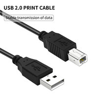 Câble d'imprimante USB de bonne qualité en gros, câble USB 1m 1,5m USB2.0 mâle vers USB B mâle, câble d'impression pour imprimante