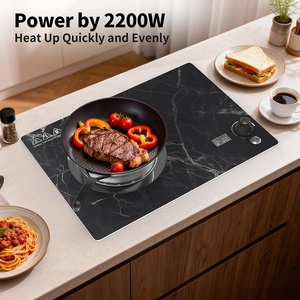 Nueva Placa de Inducción de Acero Inoxidable de 2200W, Integrada, con Panel de Cristal Negro, 9 Niveles de Potencia, Función de Temporizador, para el Hogar - Product Image 3