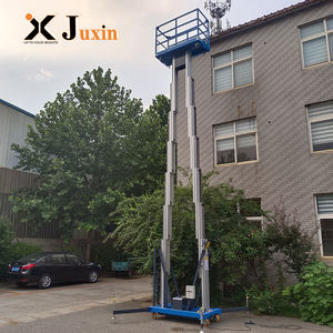 <span class=keywords><strong>Platform</strong></span> Kerja Angkat Orang Portabel Multifungsi yang Dapat Disesuaikan dengan Tiang Ganda Hidrolik Luar Ruangan dari Paduan Aluminium. - Product Image 2