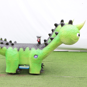Coche de juguete de dinosaurio de dos cabezas personalizado con batería para niños, vehículo de juego al aire libre con control remoto y música - Product Image 2