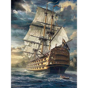 <span class=keywords><strong>Peinture</strong></span> par numéros Paysage 40x50CM Kit de <span class=keywords><strong>peinture</strong></span> à l'huile DIY Toile « Navigation en douceur » pour adultes Débutants Décoration intérieure - Product Image 1